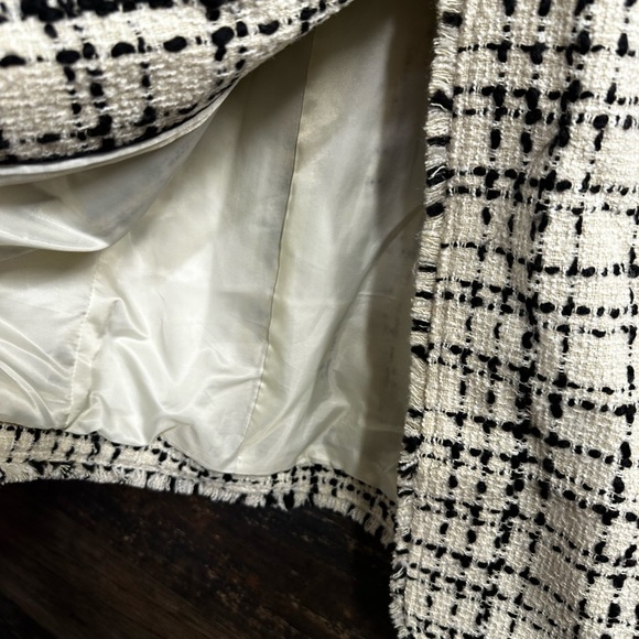 Talbots Black and White Tweed Heavy Winter Jacket Blazer - Picture 6 of 8